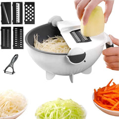 9 in 1 Multi-functional Vegetable Cutter With Drain Basket