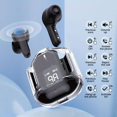 Air 31 Earbuds Wireless Crystal Transparent, with cover