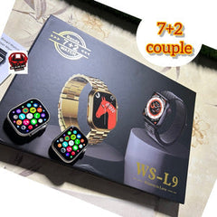 New High Quality WS-L9 Smartwatch Set Series9 7in2 Watch 8 Waterproof straps Bands 2 watches ultra 8 WS-L9 Smart Watch For Couples